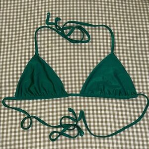 Frankie's Bikinis Green Triangle Bikini Top